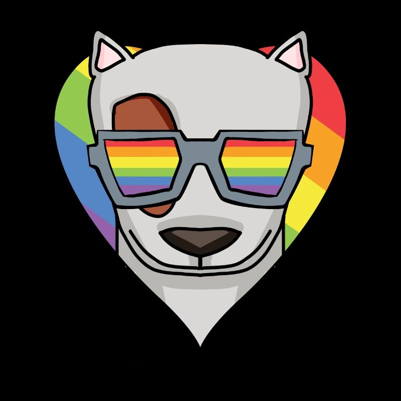 LGBT Hund Bullterrier Regenbogen