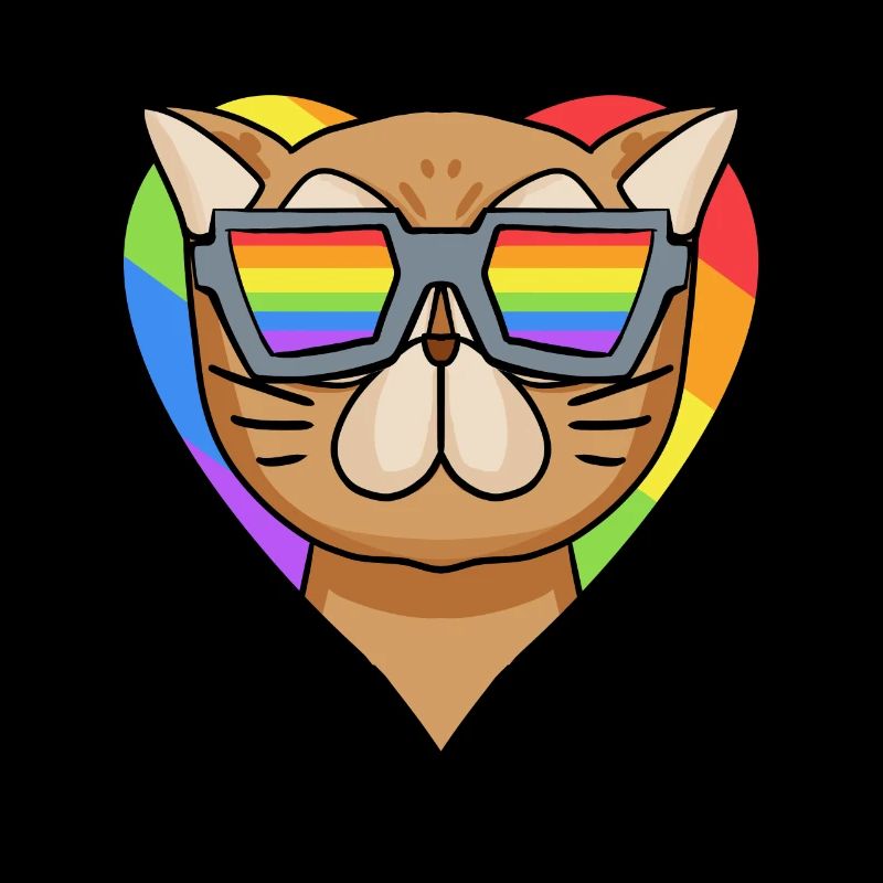LGBT Katze Perserkatze Regenbogen