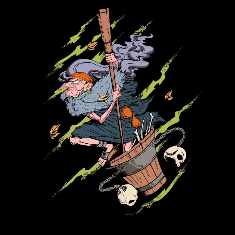 Zeichnung der Baba Jaga