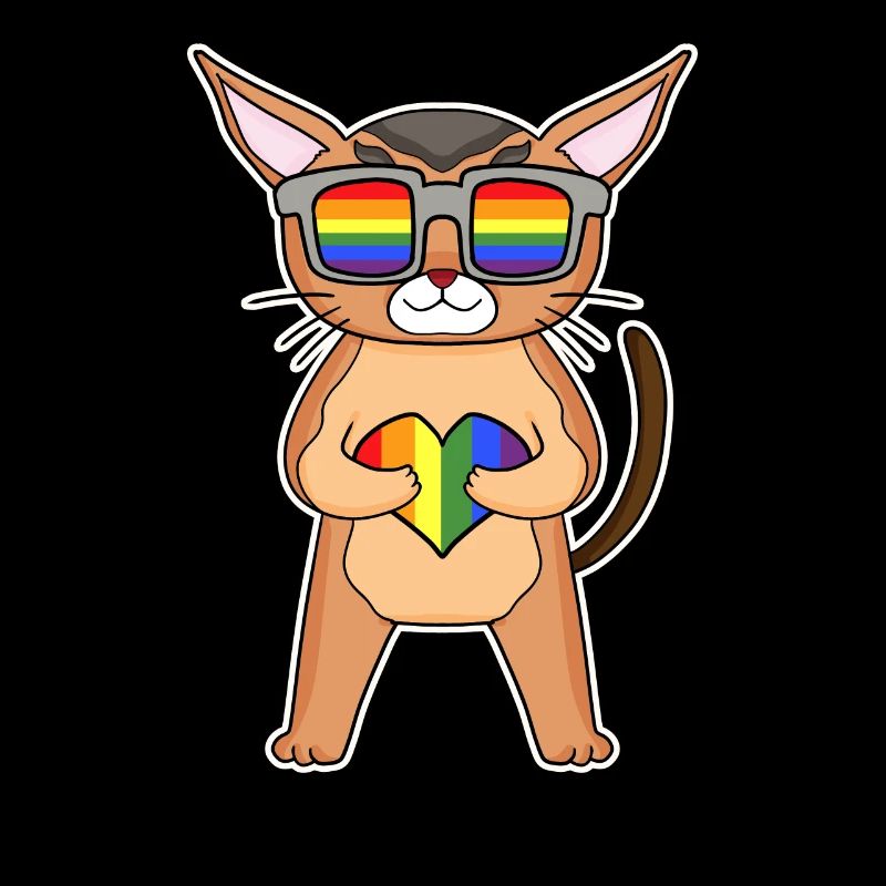 Chat LGBT Chausie Rainbow