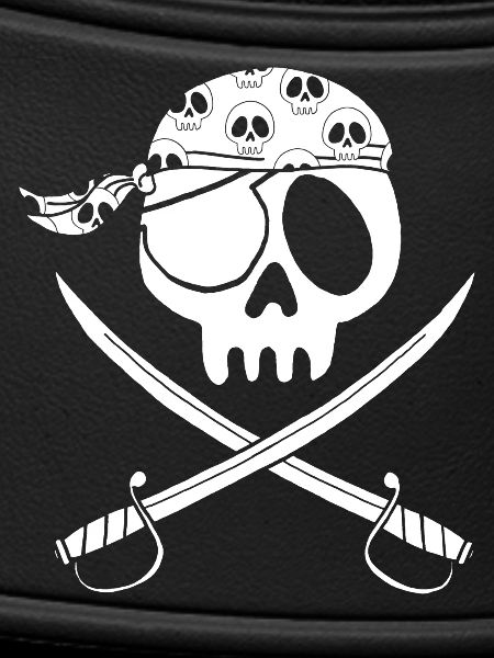 White pirate skull