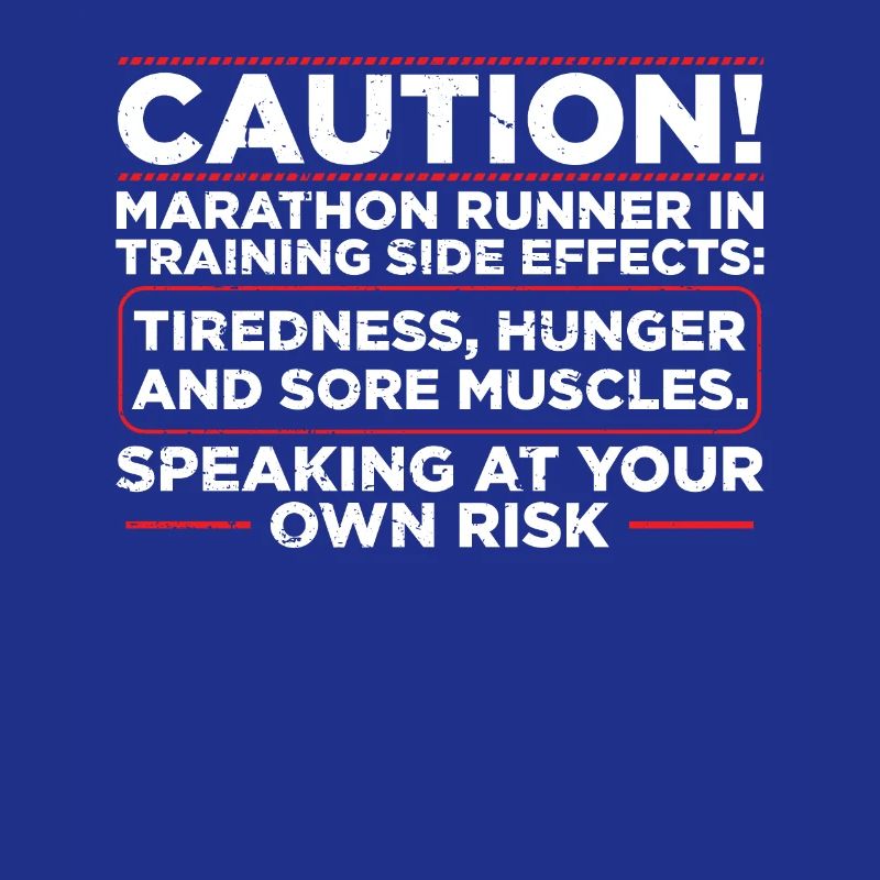 Caution! Marathon runner in training Runner