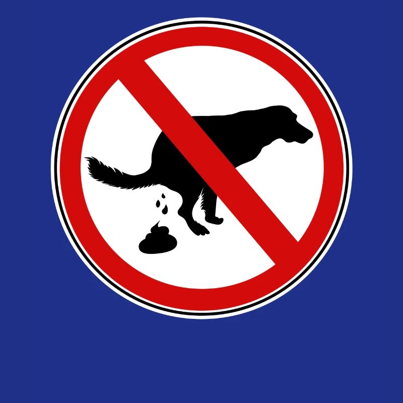 Panneau d’interdiction de merde pour chiens