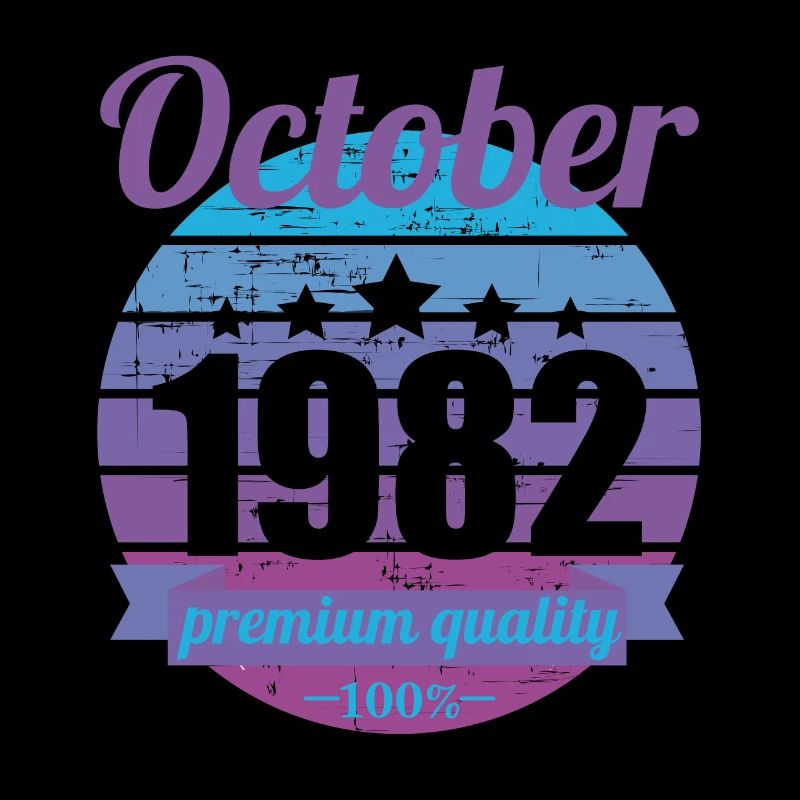 Né en octobre 1982 40 ans 40s 40e anniversaire