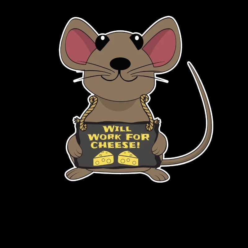 Drôle de souris fromage Fan Vendeur de fromage
