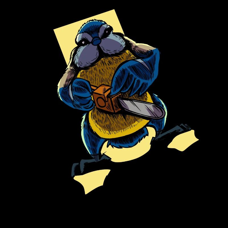 Monster Animals - Tronçonneuse Bleu