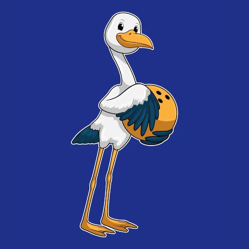 Bowling cigogne avec boule de bowling
