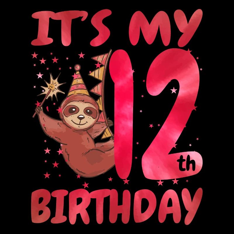 12ème anniversaire Mignon Sloth Party Hut sur le thème