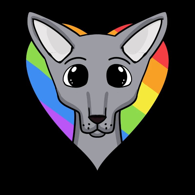 LGBT Katze Sphynx Regenbogen