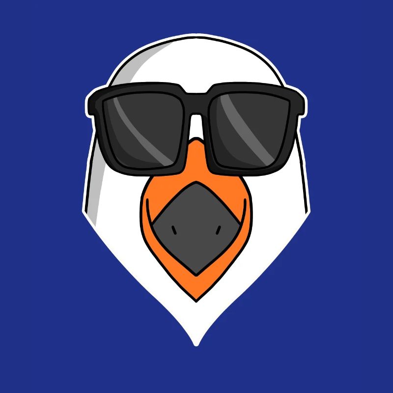 Coole Möwe mit Sonnenbrille