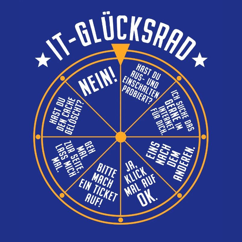 IT Support Glücksrad Service Desk IT Helpdesk Nerd