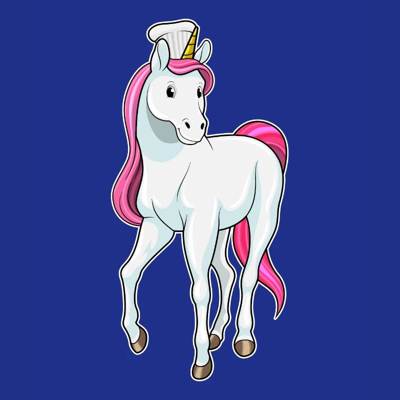Unicorn as a chef with a chef's hat