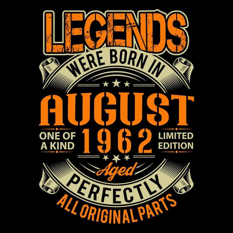 Légende d’anniversaire d’août 1962