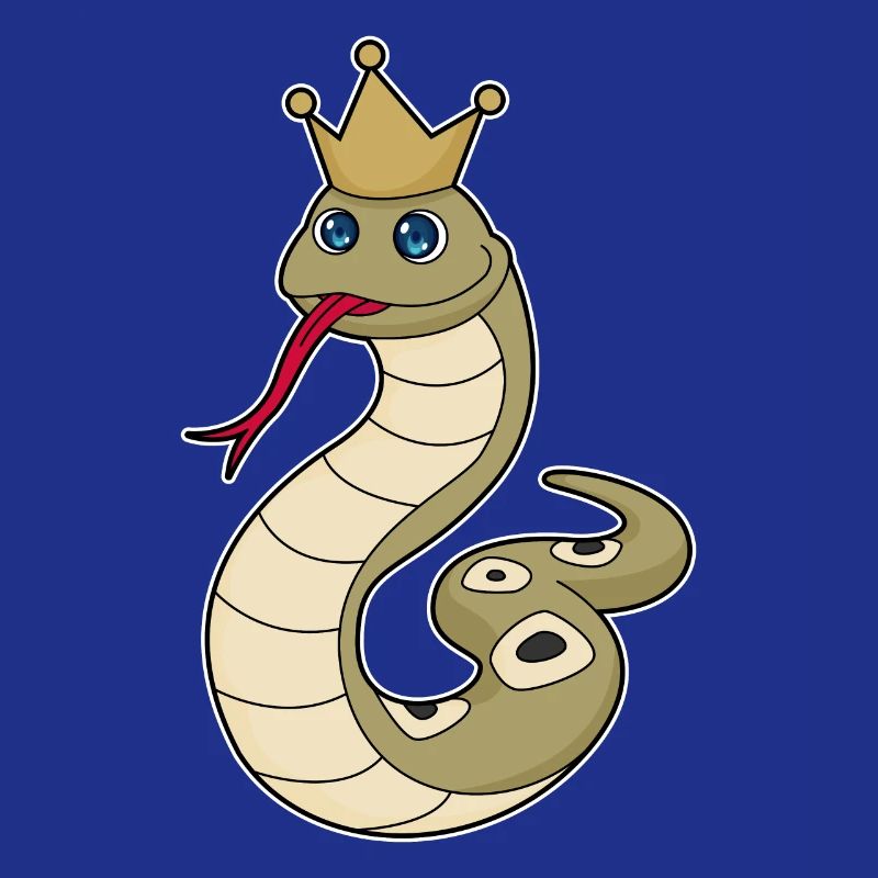 Snake as king with crown