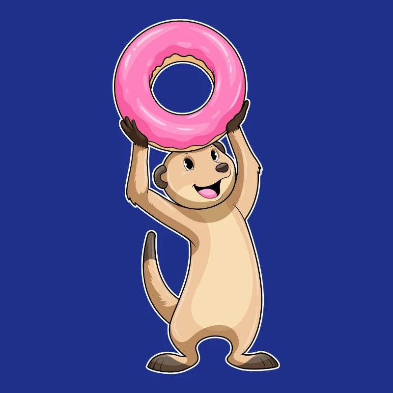 Erdmännchen mit Donut