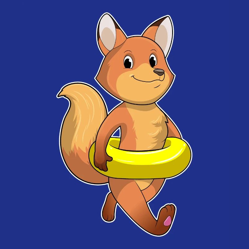 Fuchs mit Rettungsring