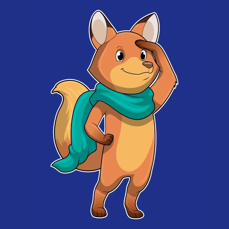 Fox with scarf