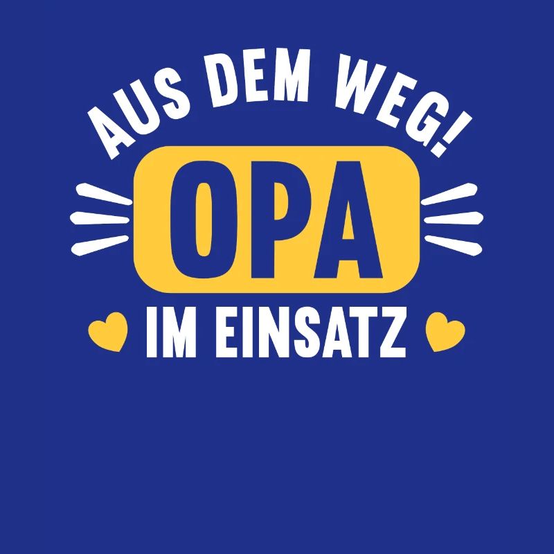 Aus dem Weg. Opa im Einsatz.