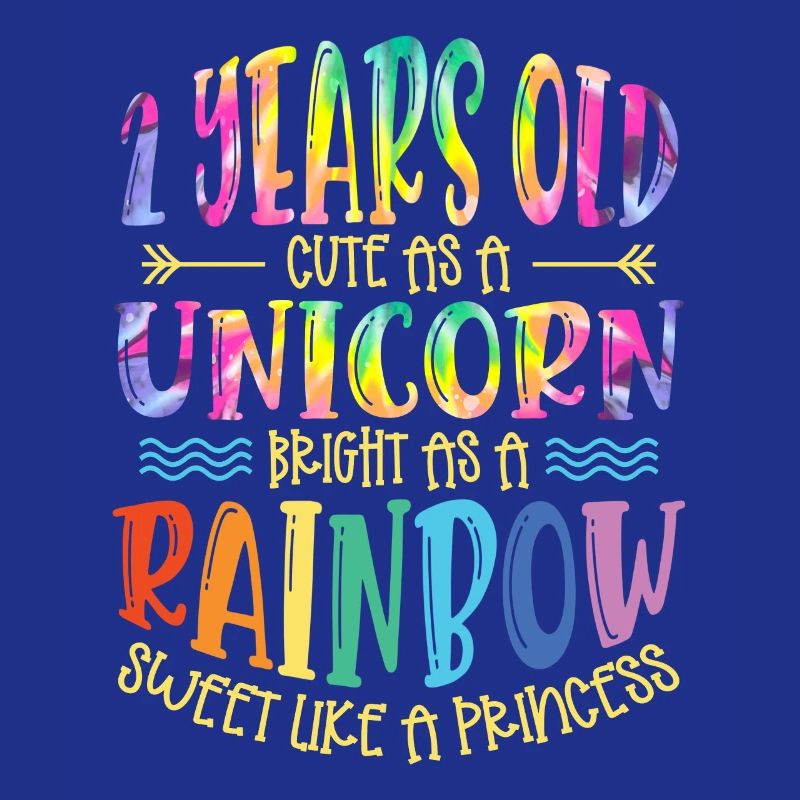2 ans mignon comme une licorne Brillant comme un