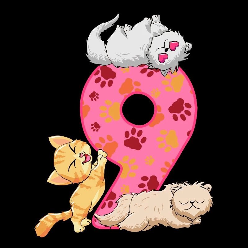 Chaton de 9e anniversaire | Chemise d’anniversaire de chat |