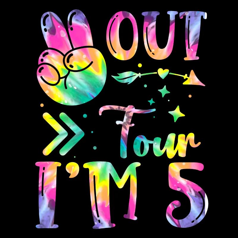 Peace Out Four I'm 5 | Tie Dye Themed Birthday |