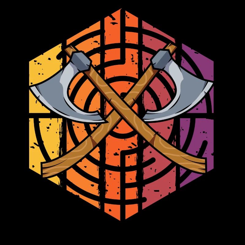 Lancer de hache rétro