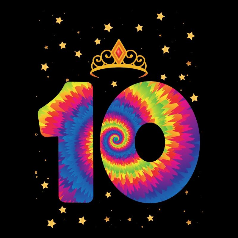 10e anniversaire Krone | Anniversaire sur le thème de Tie Dye