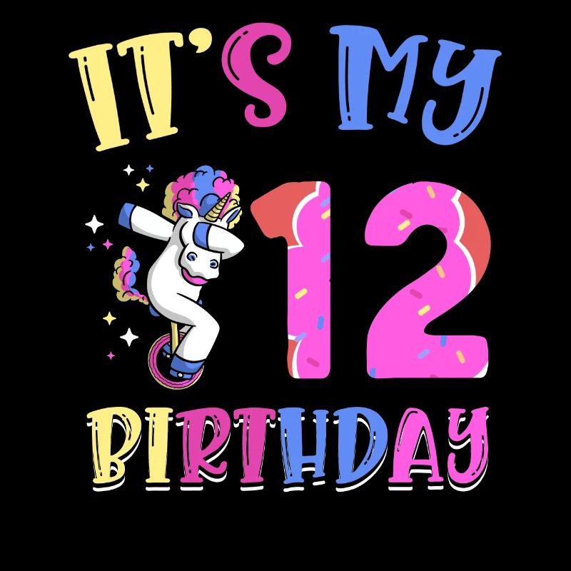 C’est mon 12e anniversaire Dabbing Unicorn Pony 12.
