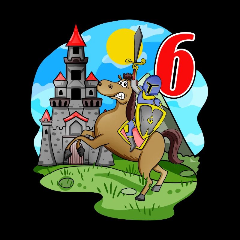Ritter 6. Geburtstag 6 Jahre Junge Geschenk