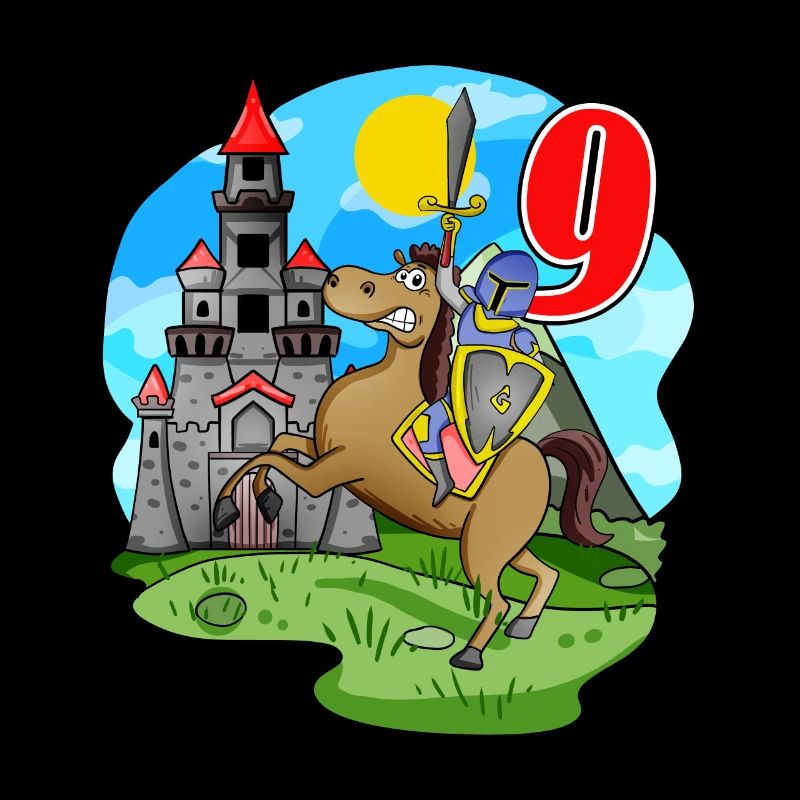 Ritter 9. Geburtstag 9 Jahre Junge Geschenk