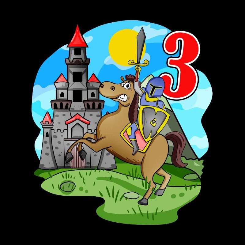 Cadeau de 3 ans d’anniversaire de chevalier