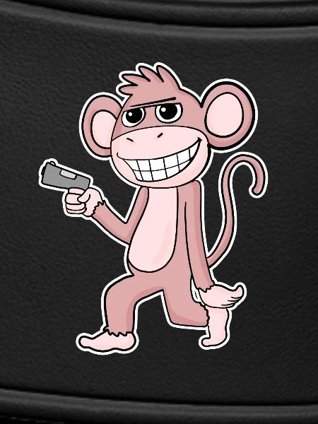 Monkey with pistol