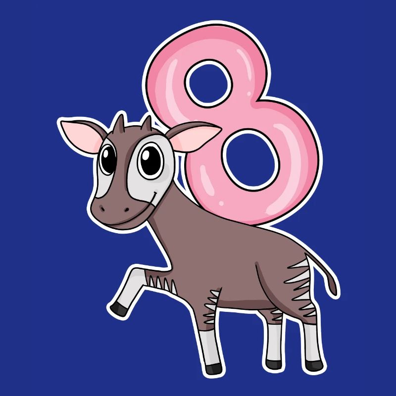 Mädchen 8 Jahre alt Okapi 8. Geburtstag Geschenk