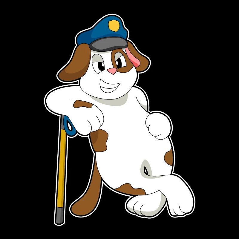 Dog Policeman Police Cap