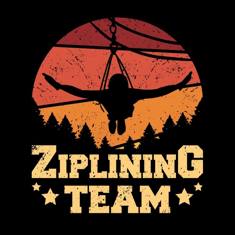 Ziplining team