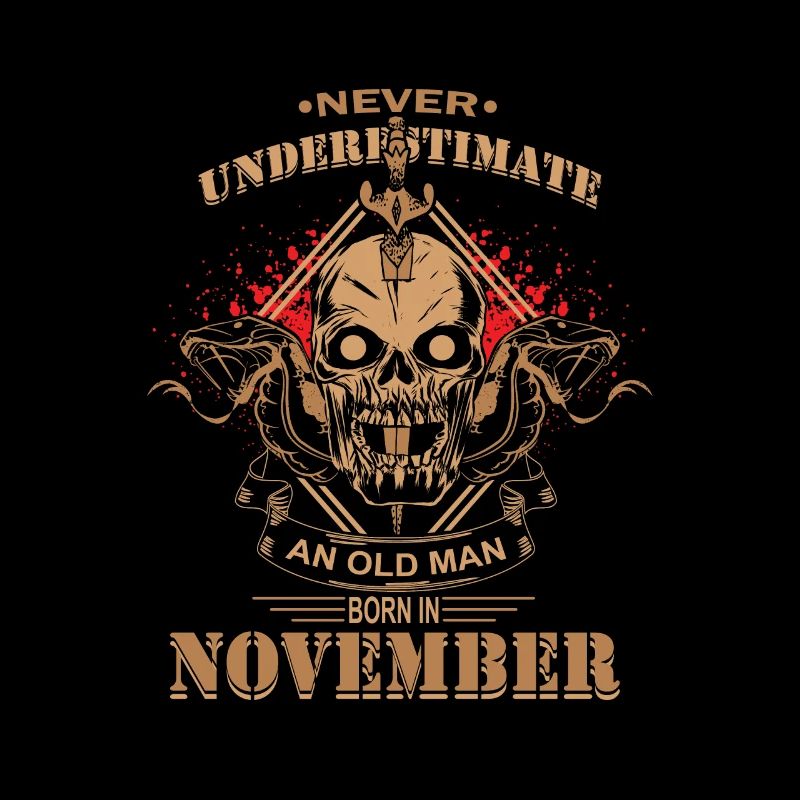 Alter Mann der im November geburtstag hat
