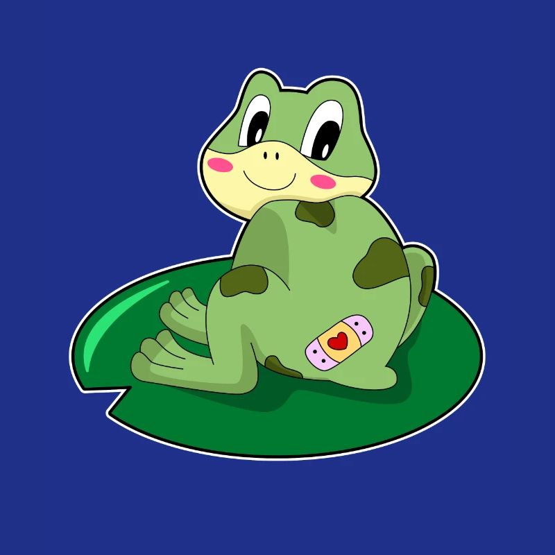 Frog Leaf Heart Patch