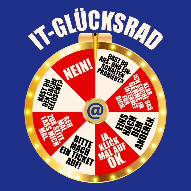 IT Support Glücksrad Service Desk IT Helpdesk Nerd