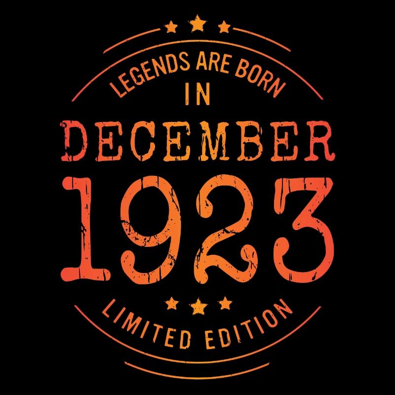 Anniversaire Décembre 1923 Edition Limitée Millésime