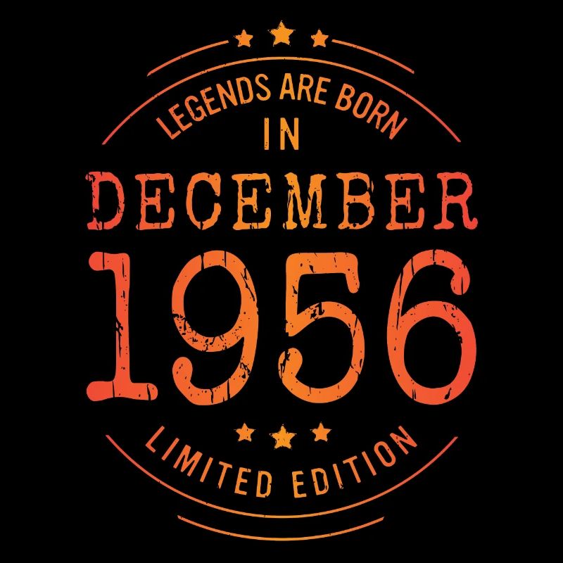 Geburtstag Dezember 1956 Limited Edition Vintage