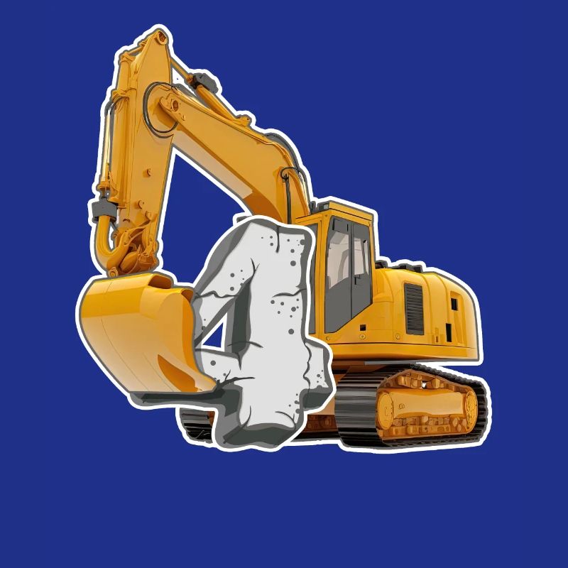 4. Geburtstag Baustelle Bagger Jahre Geschenkidee