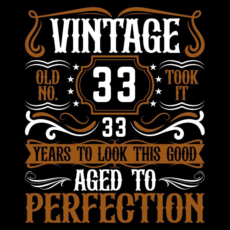 33rd Birthday Vintage Retro