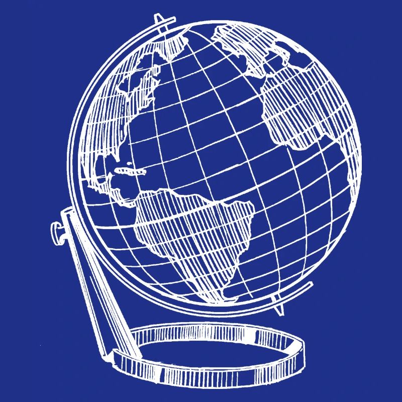 Globe parfait blanc voyage terre