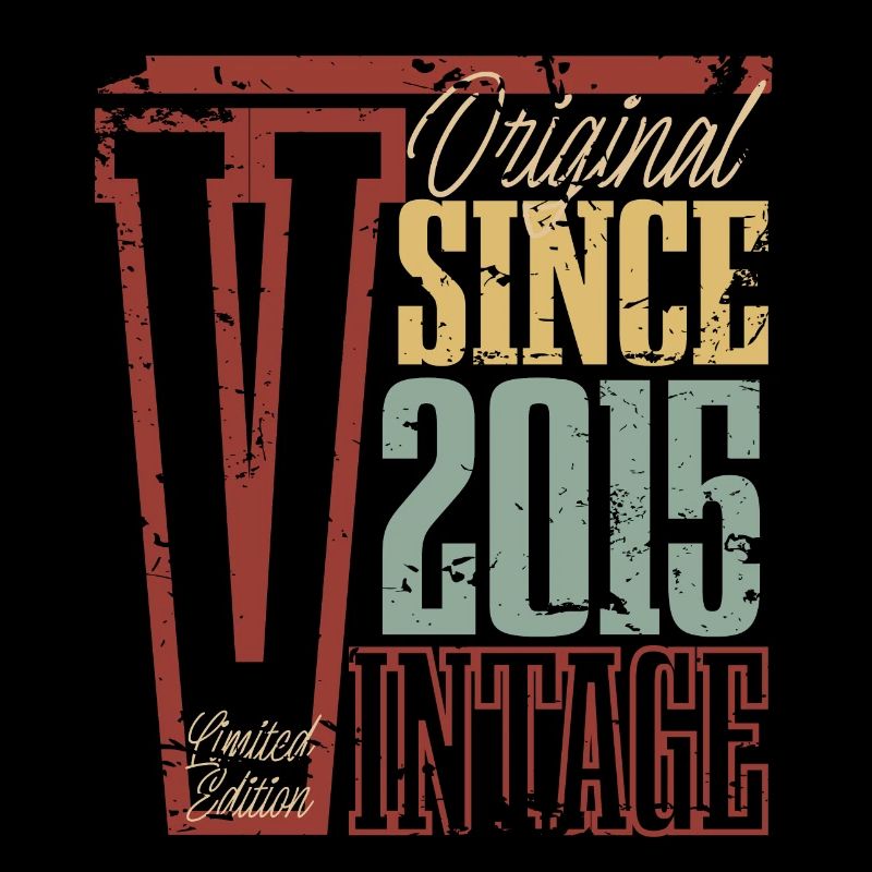 2015 Anniversaire Année de naissance Année de construction Vintage Rétro