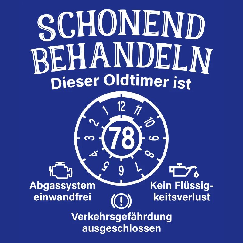 78. Geburtstag Schonend Behandeln Oldtimer Ist 78