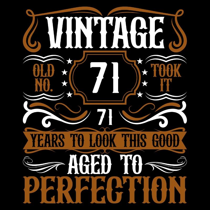 71e anniversaire Vintage Rétro