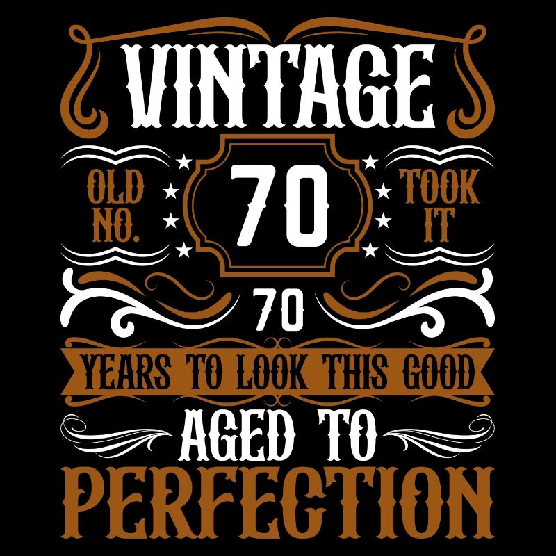 70e anniversaire Vintage Rétro