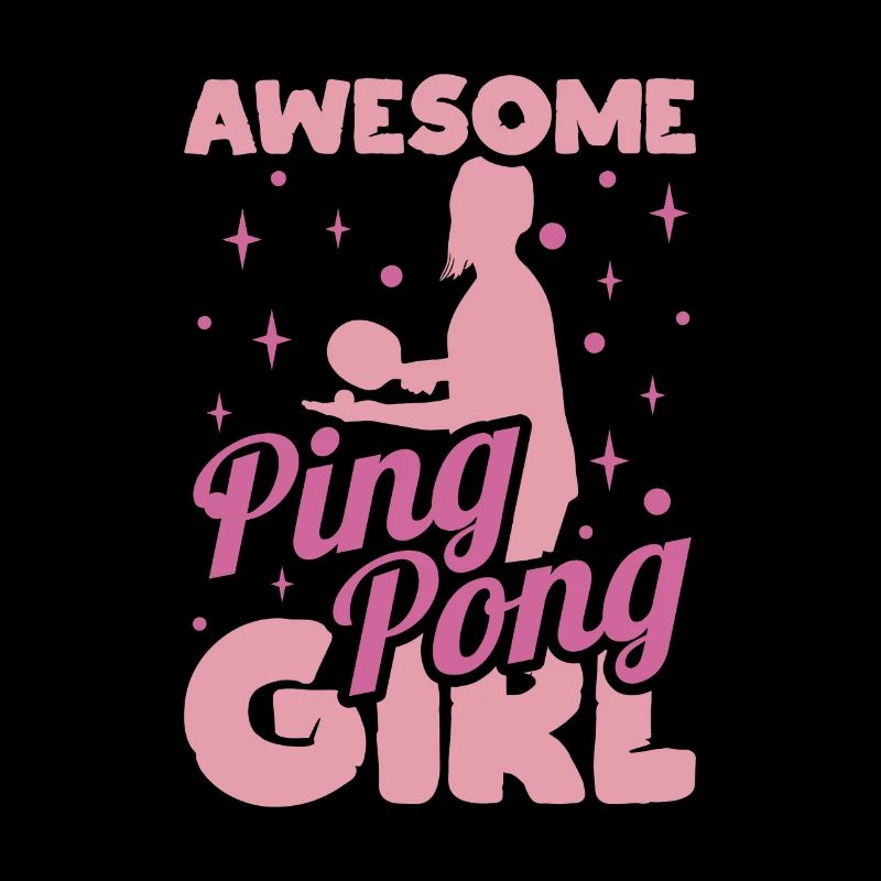 Fille de ping-pong