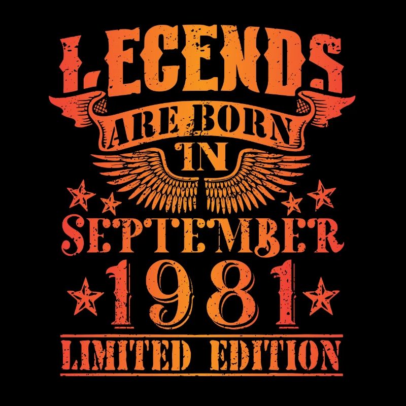 Geburtstag September 1981 Limited Edition Vintage