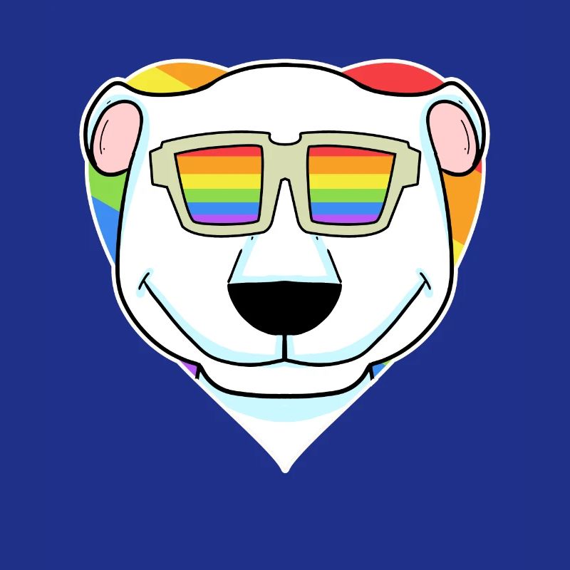 Rainbow - Polar bear with glasses